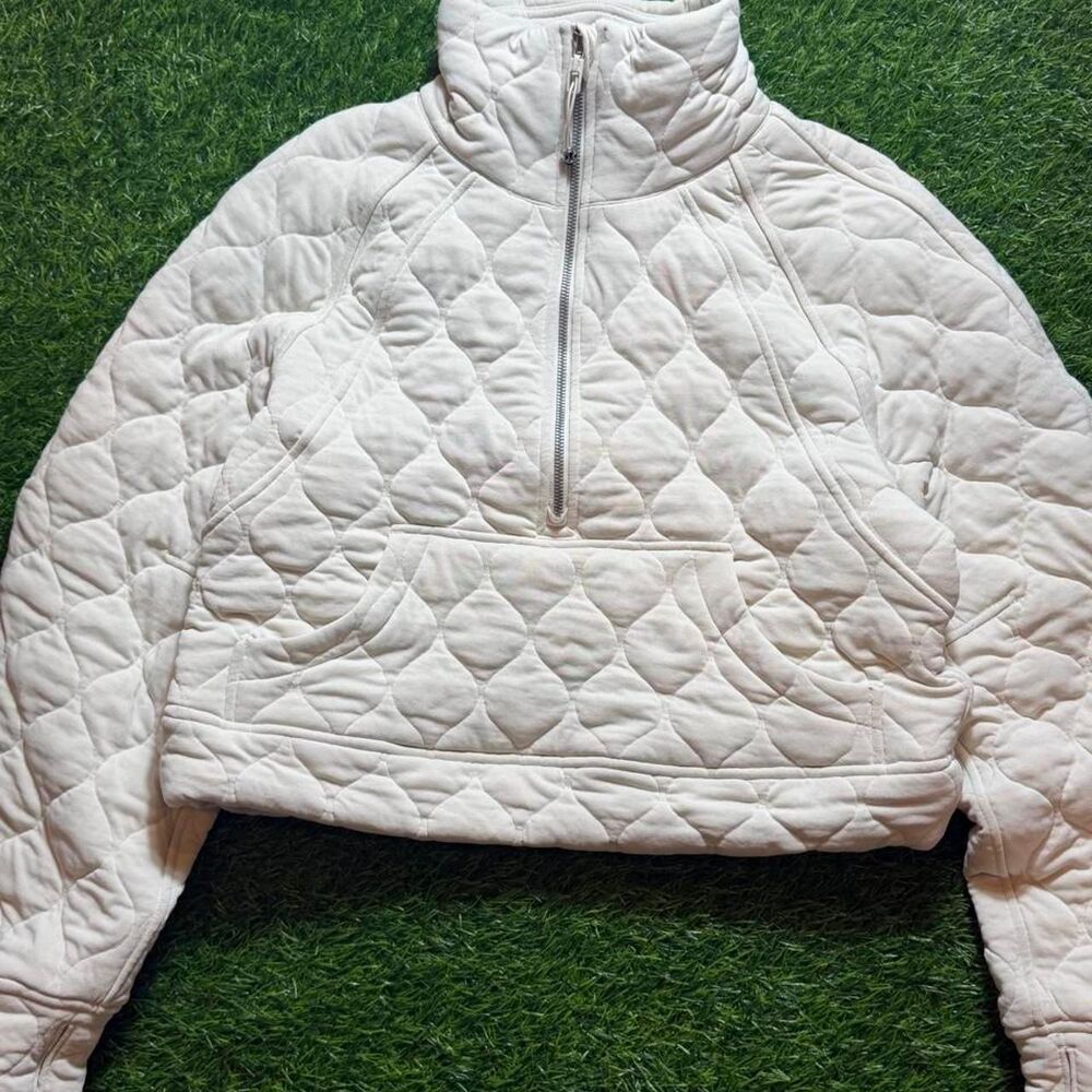 Lululemon Women's White and Cream Sweatshirt